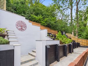 STEPS TO SIDE GARDEN & DRIVEWAY- click for photo gallery